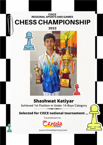 Shashwat Katiyar - Winner U-14 CISCE Regional Chess Championship